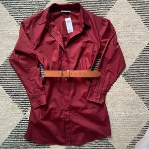 Red Abercrombie button down dress